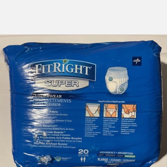 New! FitRight Unisex Maximum Ultra Protective Underwear X-Large 40-56" Waist. - Picture 7 of 8